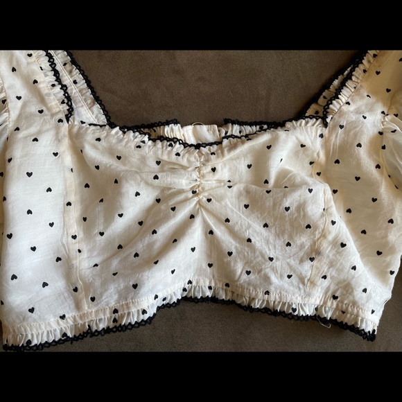 For Love and Lemons Eden Crop Top FL&L Size M EUC - Picture 5 of 9